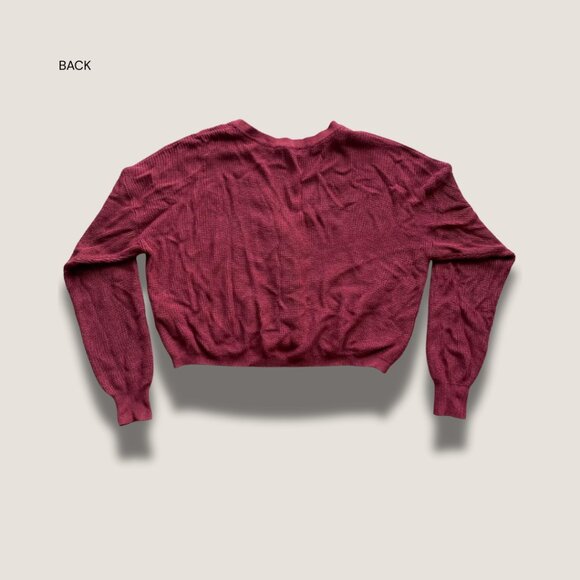 Maroon Knit Cardigan - Picture 4 of 4